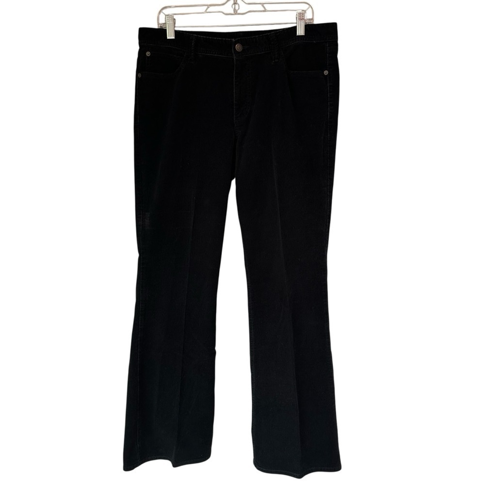Eddie Bauer Classic Trouser Black Corduroy Pants, 12